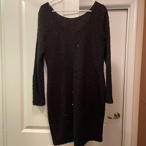 Black long sleeve sparkly dress